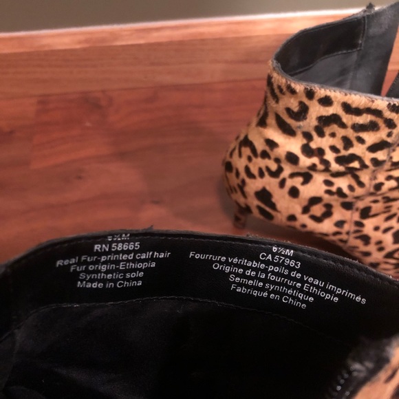Leopard print pony hair Halogen Anita Bootie 6.5 - Picture 8 of 12